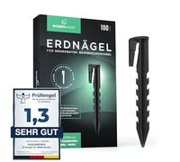 RASENWERK® - Clous pour câble délimitation pour robot tondeuse - 100 pcs - ancrages forme brevetée - piquets pour câble déli. - compatibles avec Gardena, Husqvarna, Worx, Bosch et AL-KO, etc.