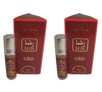 Rasha Concentrated Perfume Oil 6ml - Pack of 2 | Long Lasting Roll-On Attar | Alcohol-Free Unisex Arabic Fragrance