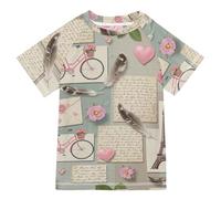 Rashguard à manches courtes pour garçon Collage Vintage Paris 3-12 ans, Collage vintage Paris, 5-6 ans