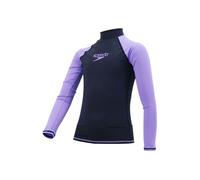 Rashguard Essential pour jeunes filles Manches Longues, Protection solaire UPF 50+, Bleu marine/Ultra violet - Taille 14