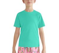 Rashguard Maillot de bain à manches courtes pour filles et filles de 50 ans et adolescentes, pour la pêche, le surf, l'eau, la plage, la course, l'entraînement, la gym, le Noël, vert, 13-14 ans