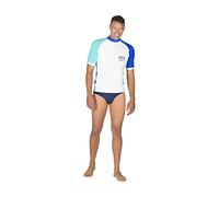 Rashguard Shield Man, Maillot de Bain à Manches Courtes pour Homme, Blanche, 3XL