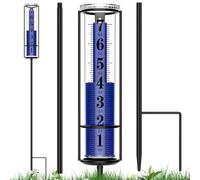 RASKOO Jauge de pluie améliorée, vraiment résistante au gel pour l'extérieur, grands chiffres transparents pour cour avec piquet, outil de mesure de pluie réglable en hauteur pour jardin, pelouse
