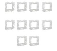 RASMACOR | Pack de 10 unités de support en plastique sans crochets | SCHNEIDER New Unica NU7002P | Support en plastique pour la série NEW UNICA | 2 Modules