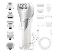 Rasoir 7 en 1 pour femme | Lady Shaver | Étanchéité IPX7 | Écran LCD | Rasoir intime | Tondeuse corporelle | Rasoir électrique pour le corps et le visage | Chargement USB