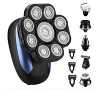 Rasoir 9D for hommes chauves, rasoir rotatif rechargeable, kit de rasage beauté sans fil for têtes sèches et humides
