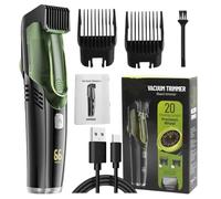 Rasoir à barbe sous vide, rasoir électrique | Pince à moustache étanche IPX6, 2 peignes inclus - Tondeuse sous vide, rasoir portable rechargeable, moustache, barbe sous vide électrique Rasoir El