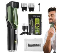 Rasoir à barrière sous vide, rasoir électrique | IPX6 Rasoir humide et sec étanche avec 2 peignes, tondeuse rechargeable, rasoir portable pour prendre soin des poils du visage de la moustache,