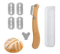 Rasoir à Pain, Couteau a Pain Slashing Outil, Lame a Pain, Bread Lame, Lame Boulanger, Pain Baguette Lame avec 5 Acier Inoxydable Lames, pour Pâte Graver Pain Cuisine Accessoire de Boulangerie
