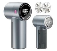 Rasoir à tissu rechargeable avec affichage numérique, rasoir à 3 vitesses avec lames à 6 feuilles, anti-peluches électrique portable pour enlever les bouloches pour vêtements, meubles, canapé,