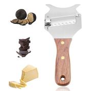 Rasoir à truffes en acier inoxydable 18/8 pour fromage, chocolat, truffes, râpe, bigoudi avec lame réglable, manche en palissandre pour fournitures de cuisine
