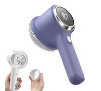 Rasoir Anti Bouloche Électrique Écran LCD, 2026 Nouvelle Mise à Jour 3 Niveaux de Puissance Réglables Tête à 6 Lames Fraise à Peluches Rechargeable Câble Type-C pour Vêtements Canapés (Violet)