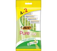 Rasoir BIC Pure Lady 3 lames pour femme, paquet de 6 (4 + 2 gratuits)