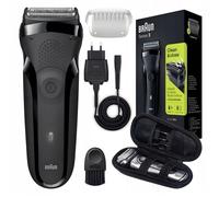 Rasoir Braun Series 3 300s - Wet & Dry - 3 éléments de coupe - noir - étui