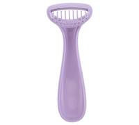 Rasoir Corporel pour Femmes Portable en Acier Inoxydable et ABS | Format Compact pour Voyage, Poignée Ergonomique, Couleur Pourpre, Entretien du Menton, Ligne du Bikini et Coiffeuse