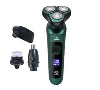 Rasoir De Barbe Électrique - Razor Rechargeable, Coupe Silencieuse | Blade 3D Doux Pour Une Utilisation Humide Et À Sec, Toiletteur D'écran LCD Pour Raser Rapide, De Visage Pour Les Routines Mat