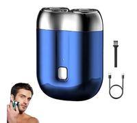Rasoir de poche amélioré Mini rasoir USB, Rasoir Electriques Hommes, 2025 New Capsule Razor, USB Tondeuse Barbe, Mini Rasoir Électrique, Rasoir à Sec et Humide pour Homme, maison, voyage (Bleu)