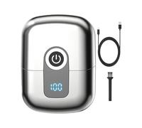 Rasoir de poche - Tondeuse à barbe rechargeable à double tête, rasoir électrique compact et étanche avec couvercle anti-poussière magnétique pour la maison, la voiture, le camping, mini raoir portabl