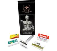 Rasoir de sécurité à double tranchant Augustus classique Lot de 20 lames de rasoir en acier (Astra-Derby-Shark-Treet) Argent 1 unité (lot de 1)(Q482)