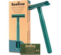Rasoir De Sécurité En Métal Avec 5 Lames Rasoir De Sûreté Rasoir Pour Homme Et Femme Rasoir Mécanique Compatible Avec Toutes Lames Doubles Rasoir Visage Zéro Déchet [Z318]