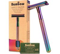 Rasoir De Sécurité En Métal Multi-Couleur 5 Lames Rasage Manuel Compatible Toutes Lames Doubles Pour Homme Et Femme Beauté Zéro Déchet[Z317]