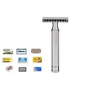 MÜHLE Avion rasoir à peigne ouvert R41 Poignée en métal avec des accents de métal chromé