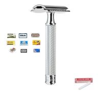Rasoir de sécurité Muhle R89 + 9 lames d'essai + bâton de rasage traditionnel