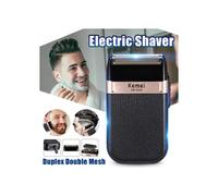 Rasoir électrique 3D Kemei pour hommes, brosse nettoyante visage USB, 15 x 10 x 5,5 cm