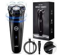 Rasoir électrique 3D,rasoir rotatif,rasoir électrique pour homme,rasoir électrique rechargeable,Pop-up Trimmer,charge rapide d'une heure,90 minutes de rasage,tête flottante 3D