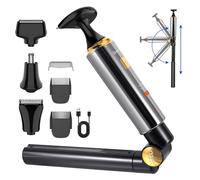 Rasoir électrique 4 en 1 avec bras auxiliaire extensible étanche pour le visage, le menton, les bras, le dos, le pubis