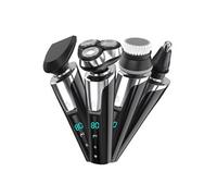 Rasoir Electrique 4 en 1 Rasoir Electrique Homme Sans Fil LCD Tondeuse Nez Oreilles 3D Rasoir Homme Rasoir Barbe Tondeuse de Précision Tondeuse Barbe