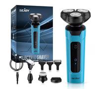 Rasoir électrique 5 en 1 pour homme rechargeable avec tondeuse à barbe, batterie au lithium, rasoirs électriques portables améliorés, étanches, sans fil, rechargeables, utilisation humide et sèche