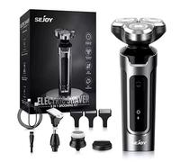 Rasoir électrique 5 en 1 pour homme rechargeable avec tondeuse à barbe, batterie au lithium, rasoirs électriques portables améliorés, étanches, sans fil, rechargeables, utilisation humide et sèche