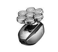 Rasoir électrique 6 en 1 pour hommes chauve, rasoir flottant à 7 lames, tondeuse à cheveux, Rechargeable par USB, affichage LED, pour barbe G86