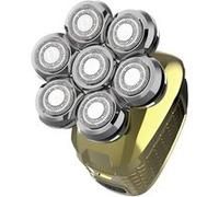Rasoir Électrique 7 Têtes Rotatives Précis Rechargeable en Mode Humide et Sec Avizar Dorée Dorée