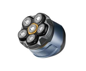 Rasoir Electrique à 6 Têtes Rotatives Rechargeable Usage à Sec ou Humide Noir / Bleu