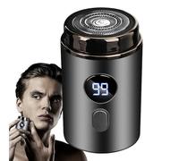 Rasoir électrique à petite taille de barbe portable, rasoir d'affichage numérique | Dispositif de soins rechargé avec des lames pointues, idéal pour les déchets faciaux Utilisation à la maison, cadeau
