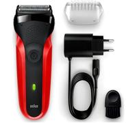 Rasoir électrique - BRAUN - 300S Serie 3 - Rouge - Tête lavable - Fonctionnement sans fil