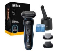 Braun Rasoir électrique Series 5 Noir et bleu Autonomie 50 min Charge rapide 5 min