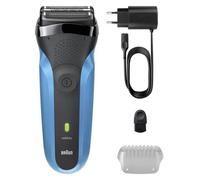 Braun Rasoir électrique Series 3 (310s) - Autonomie 30 min - Charge rapide 5 min - Bleu et noir
