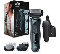 Rasoir électrique - BRAUN - Series 6 61-N7650CC - Autonomie 3 semaines - Charge rapide 5 min - Étanche
