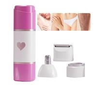 Rasoir Électrique - Clippers Personnels Doux avec 3 Têtes de Fixation,Épilateur Bikini Pour Femmes - pour Cheveux Visage Bikini Corps Peau Jambes Beauté Voyage Dames