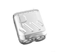 Rasoir électrique compact avec USB-C rechargeable - Utilisation humide et sèche - 60 minutes d'autonomie - Portable - Mini rasoir pour voyage d'affaires (blanc)