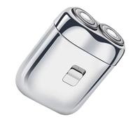 Rasoir Électrique De Voyage - Rasoir À Moteur De Poche, Boîtier En Acier Inoxydable, Système De Coupe Tempête À Double Anneau | Solution De Toilettage Pour Voyage En Plein Air, Conception Lavable Et R