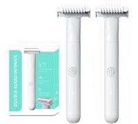 Rasoir Électrique Double Face Étanche Pour Le Corps, Kit De Rasage Sans Fil Pour Usage Sur Peau Sèche Ou Humide, Rasoir Flexible À Double Tête Pour Le Maillot (2pcs)