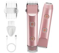 Rasoir Electrique Femme 2 in 1, Tondeuse Femmes Intime, IPX7 Étanche Rasoir Femme, utilisation humide et sèche pour Bikini, Visage, Aisselles, Jambes