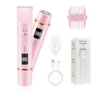 Rasoir Électrique Femme 3 en 1 Rechargeable IPX7 | 3 têtes interchangeables, pour bikini, visage, aisselles, jambes