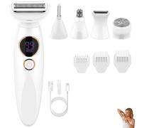 Rasoir Electrique Femme, Rasoir Intime Femme Étanche, Multifonction Humide/Sec Rasoir Electrique Femme, Epilateur Electrique avec Affichage