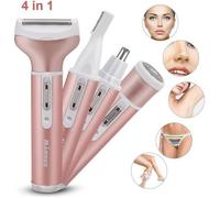 Rasoir Electrique Femme Tondeuse 4 en 1 femmes Bikini rasoir nez sourcil tondeuse
