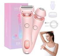 Rasoir Electrique Femme, Tondeuse Intime Femme Epilateur Maillot Double Tête 2 en 1, Rechargeable Tondeuse Bikini Femme étanche IPX7 Epilateur pour Maillot, Visage, Aisselles, Jambes, Bras, Corps
